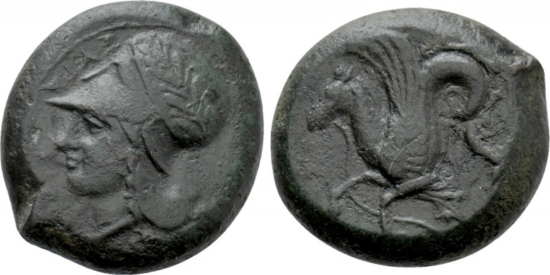 SICILY. Syracuse. Dionysios I (405-367 BC). Ae Litra. 

Obv: ΣYPA. 
Helmeted ...