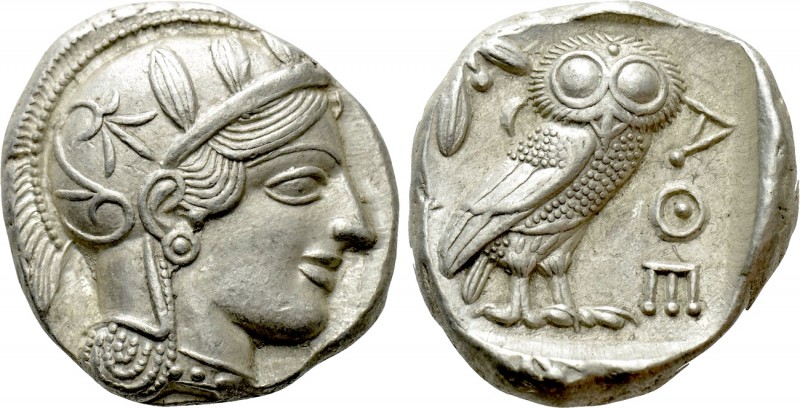 ATTICA. Athens. Tetradrachm (Circa 454-404 BC).

Obv: Helmeted head of Athena ...