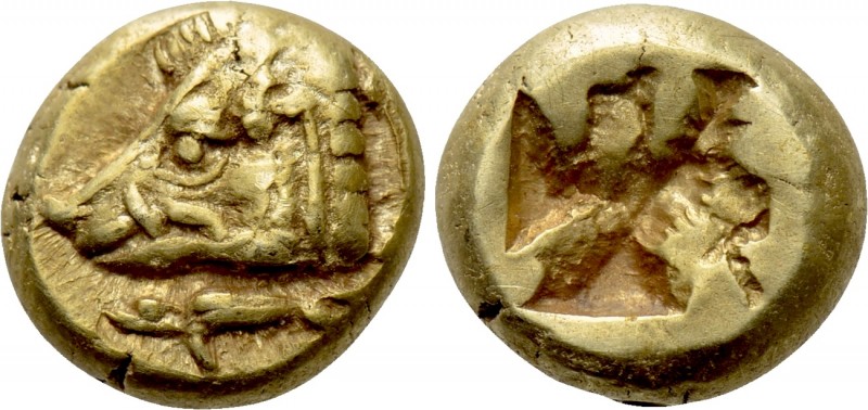 IONIA. Phokaia. EL Hekte (625-522 BC).

Obv: Head of boar left; seal below.
R...