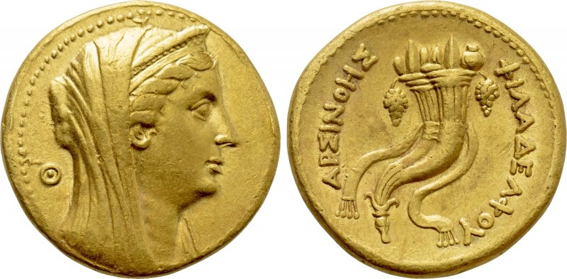 PTOLEMAIC KINGS OF EGYPT. Arsinoe II Philadelphos (Died 270/268 BC). GOLD Mnaiei...