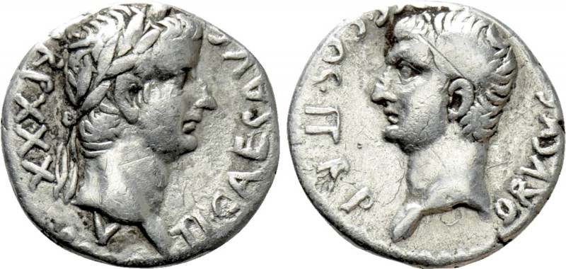 CAPPADOCIA. Caesarea. Tiberius with Drusus Caesar (14-37). Drachm. 

Obv: TI C...