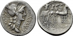 L. SULLA and L. MANLIUS TORQUATUS. Denarius (82 BC). Military mint moving with Sulla.