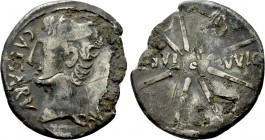 AUGUSTUS (27 BC-14 AD). Fourrée Denarius. Uncertain mint in Spain (Colonia Caesaraugusta?).