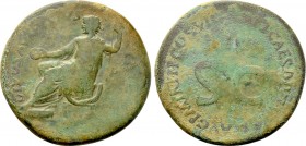 DIVUS AUGUSTUS (Died 14). Sestertius. Rome. Struck under Titus.