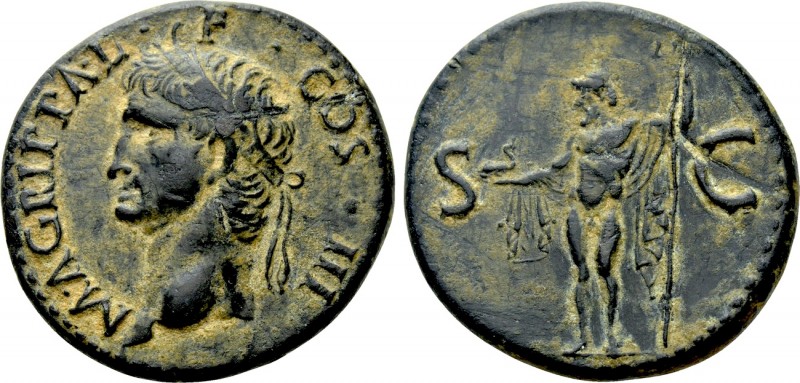 AGRIPPA (Died 12 BC). As. Rome. Struck under Caligula.

Obv: M AGRIPPA L F COS...