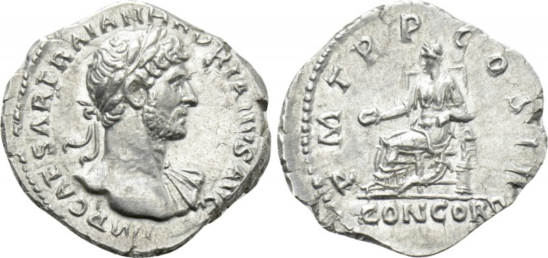 HADRIAN (117-138). Denarius. Rome. 

Obv: IMP CAESAR TRAIAN HADRIANVS AVG. 
L...