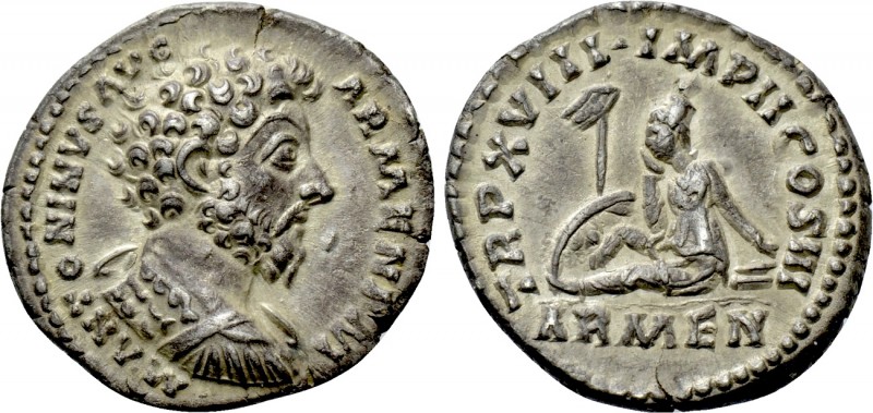 MARCUS AURELIUS (161-180). Denarius. Rome. 

Obv: M ANTONINVS AVG ARMEN P M. ...