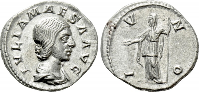 JULIA MAESA (Augusta, 218-224/5). Denarius. Rome. 

Obv: IVLIA MAESA AVG. 
Dr...