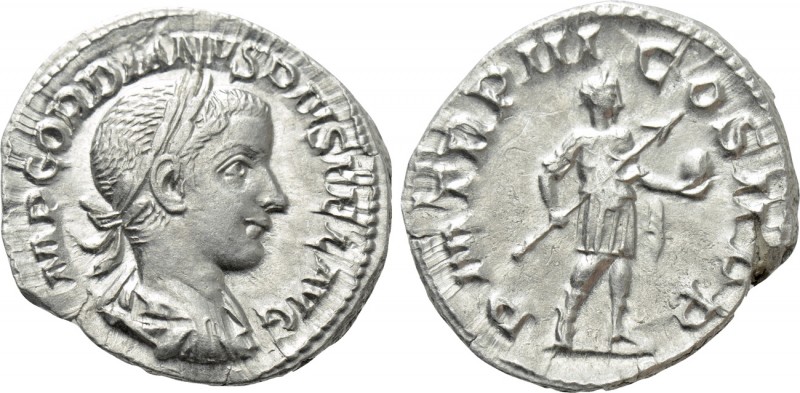 GORDIAN III (238-244). Denarius. Rome. 

Obv: IMP GORDIANVS PIVS FEL AVG. 
La...