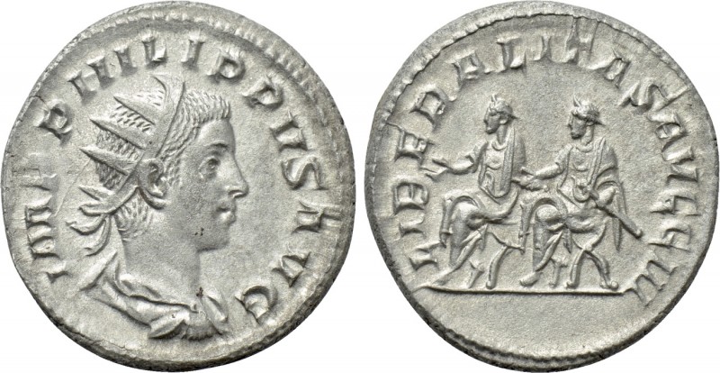 PHILIP II (247-249). Antoninianus. Rome. 

Obv: IMP PHILIPPVS AVG. 
Radiate, ...