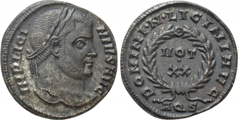 LICINIUS I (308-324). Follis. Aquileia. 

Obv: IMP LICINIVS AVG. 
Laureate he...