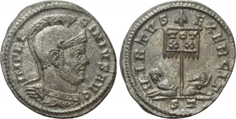 LICINIUS I (308-324). Follis. Ticinum. 

Obv: IMP LICINIVS AVG. 
Helmeted and...