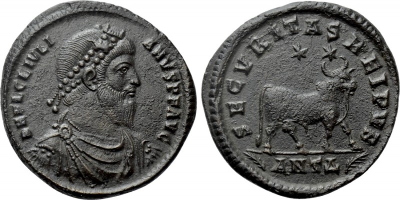 JULIAN II APOSTATA (360-363). Ae. Antioch. 

Obv: D N FL CL IVLIANVS P F AVG. ...