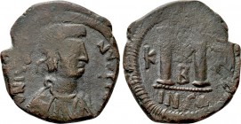 JUSTIN I (518-527). Follis. Cyzicus. Dated IY 4 (525/6).