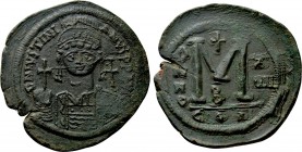 JUSTINIAN I (527-565). Follis. Constantinople.