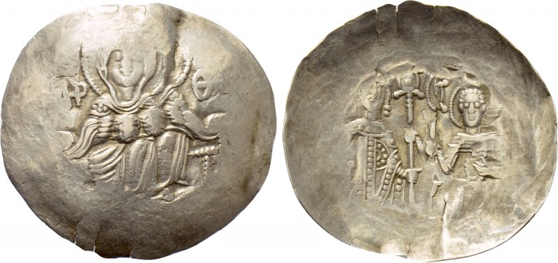 MANUEL I COMNENUS (1143-1180). EL Aspron Trachy. Thessalonica.

Obv: MP - ΘV....