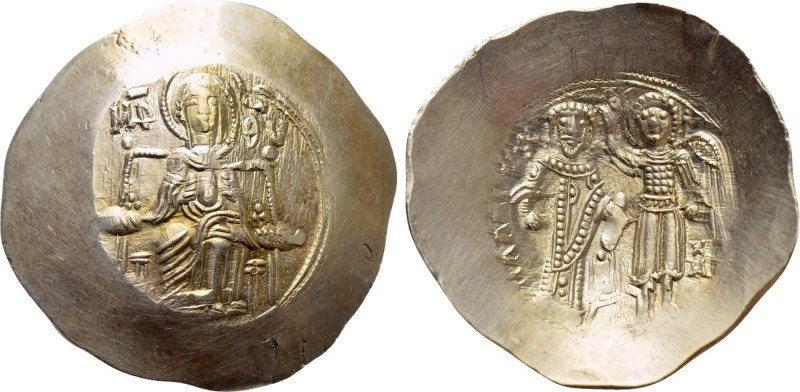 ISAAC II ANGELUS (First reign, 1185-1195). EL Aspron Trachy. Constantinople. 
...