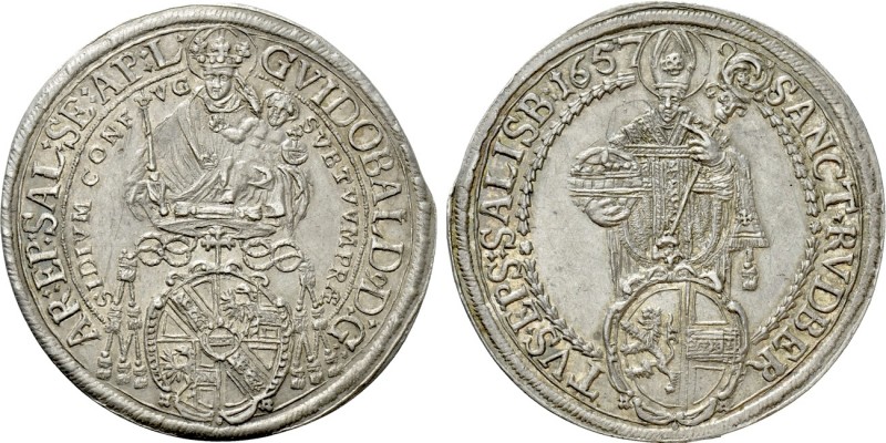AUSTRIA. Salzburg. Guidobald, Graf von Thun Hohenstein (1654-1668). Taler (1657)...