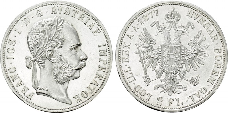 AUSTRIA. Franz Joseph I (1848-1916). Doppelgulden (1877). Wien (Vienna). 

Obv...