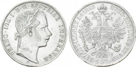 AUSTRIA. Franz Joseph I (1848-1916). 1 Gulden (1862-A). Wien (Vienna).