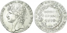 ITALY. Naples & Sicily. Gioacchino Napoleone (1808-1815). Dodici (12) Carlini (1810). Naples.