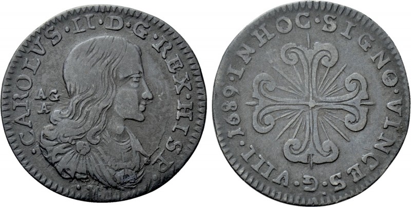 ITALY. Sicily. Charles II of Spain (1665-1700). 8 Grana (1689). 

Obv: CAROLVS...