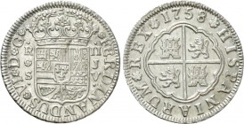SPAIN. Fernando VI (1746-1759). 2 Reales (1758 J-V).