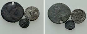 3 Roman Provincial and Greek Coins.