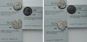 3 Ancient and Medieval Coins; Constantine the Great etc.