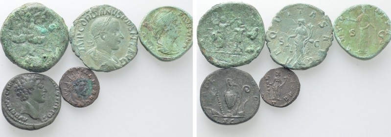 5 Roman Coins; Marcus Aurelius,Quintillus etc. 

Obv: .
Rev: .

. 

Condi...