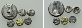 6 Greek Silver and Elektrum Coins; Kyzikos, Kroisos etc.