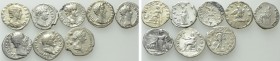 8 Roman Denarii; Augustus, Tiberius etc.