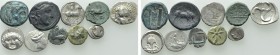 10 Greek Coins; Alexander I of Macedon, Boeotia etc.