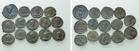 14 Late Roman Coins; Aelia Flaccilla, Theodosius etc.