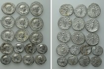17 Roman Coins; Plautilla, Domitian etc.