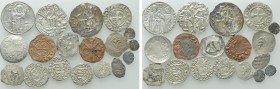 18 Medieval Coins; Venice, Germany, Russia etc.