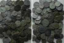 Circa 90 Late Roman Coins; Many Scarcer Types.