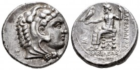 Kingdom of Macedon. Alexander III, "The Great". Tetradracma. 328-320 a.C. Arados. (Müller-1364). (Price-3316c). Anv.: Cabeza de Heracles con piel de l...