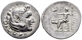Kingdom of Macedon. Alexander III, "The Great". Tetradracma. 169-168 a.C. Alabanda. (Pozzi-1148). (Price-2462). (Müller-1148). Anv.: Cabeza de Heracle...