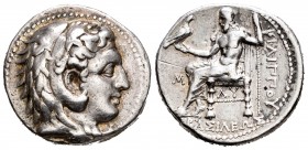 Kingdom of Macedon. Philip III. Tetradracma. 323-317 a.C. Babylon. (Price-P238). Anv.: Cabeza de Heracles con piel de león. Rev.: Zeus sentado a izqui...