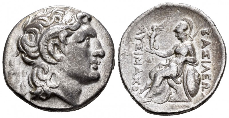 Kingdom of Thrace. Lysimachos. Tetradracma. 305-281 a.C. (Pozzi-1174). Anv.: Cab...