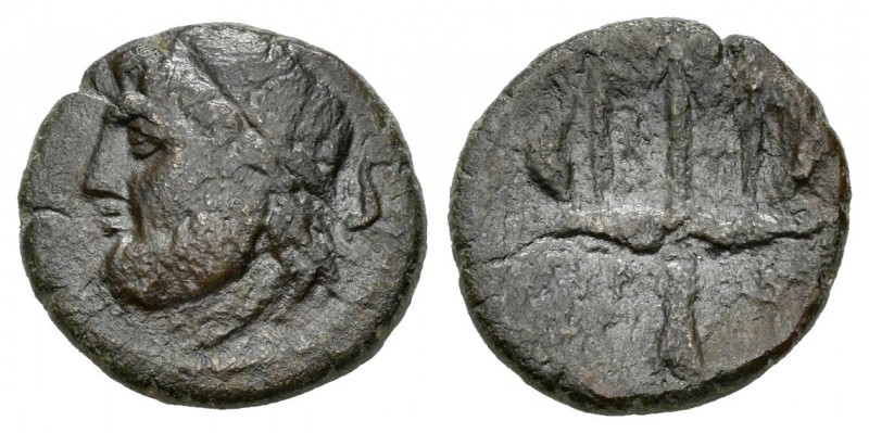 Sicily. Syracuse. AE 14. 275-215 a.C. Hieron II. (Gc-1226 variante). Ae. 1,91 g....