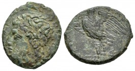Sicily. Syracuse. AE 15. 288-279 a.C. Hiketas. (Gc-1211). Rev.: Águila. Ae. 5,61 g. Choice F. Est...25,00.