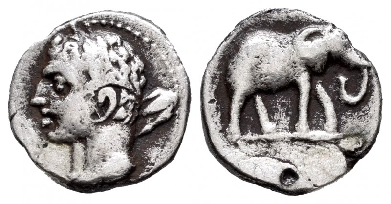 Carthage Nova. 1/4 de shekel. 235-220 a.C. Cartagena (Murcia). (Abh-487). (Acip-...