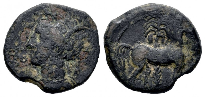 Carthage Nova. 1/2 siclo. 220-215 a.C. Cartagena (Murcia). (Abh-507). (Acip-604)...