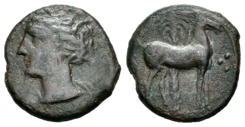 Carthage Nova. 1/2 calco. 220-215 a.C. Cartagena (Murcia). (Abh-507 variante). (...