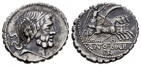 Antonius. Denario. 83-82 a.C. Auxiliary mint of Rome. (Ffc-156). (Craw-364/1d). (Cal-139). Anv.: Cabeza laureada de Júpiter a derecha, detrás SC. Rev....