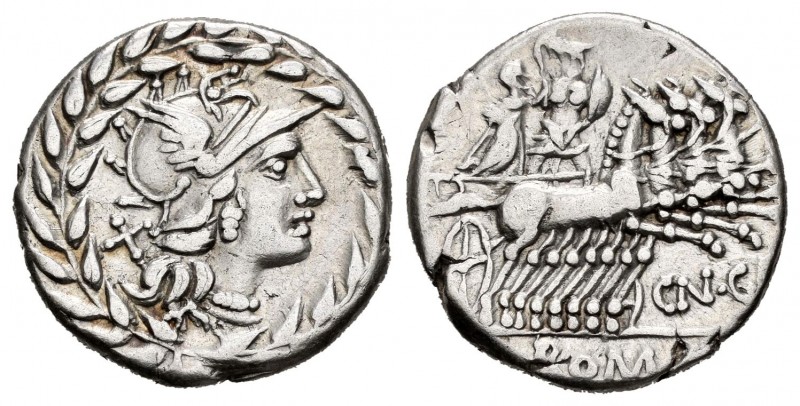 Gellius. Denario. 138 a.C. Rome. (Ffc-742). (Cal-612). Anv.: Cabeza de Roma a de...