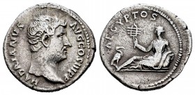 Hadrian. Denario. 136 d.C. Rome. (Spink-3456). (Ric-297). Rev.: AEGYPTOS. Egipto reclinado a izquierda con sistrum, a sus pies ibis. Ag. 3,07 g. Scarc...