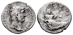 Hadrian. Denario. 136 d.C. Rome. (Spink-3508). (Ric-310). Rev.: NILVS. Nilo recostado a derecha con cuerno de la abundancia. Ag. 2,85 g. Oxidations. S...